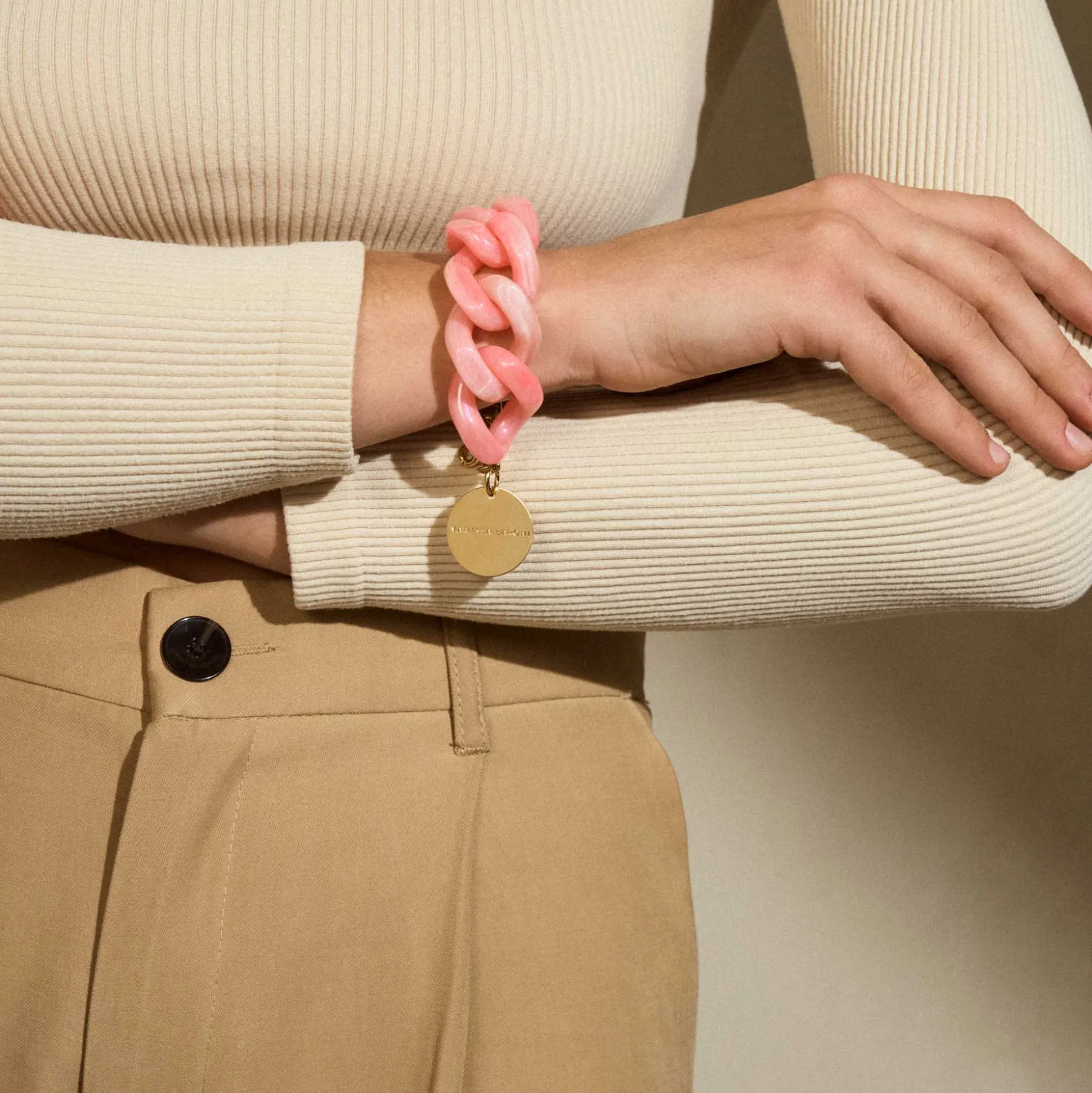Vanessa Baroni Armbänder|Great Bracelet Neon Pink Marble