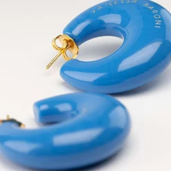 Vanessa Baroni Ohrringe|Moon Earring Blue