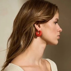 Vanessa Baroni Ohrringe|Moon Earring Coral