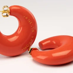 Vanessa Baroni Ohrringe|Moon Earring Coral