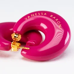 Vanessa Baroni Ohrringe|Moon Earring Fuchsia