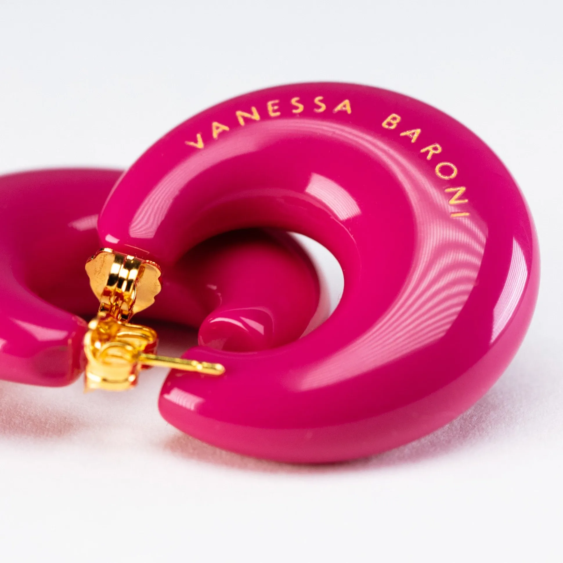 Vanessa Baroni Ohrringe|Moon Earring Fuchsia