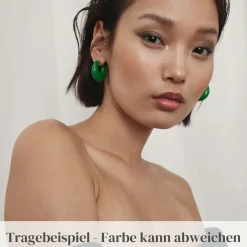 Vanessa Baroni Ohrringe|Moon Earring Grey Marble