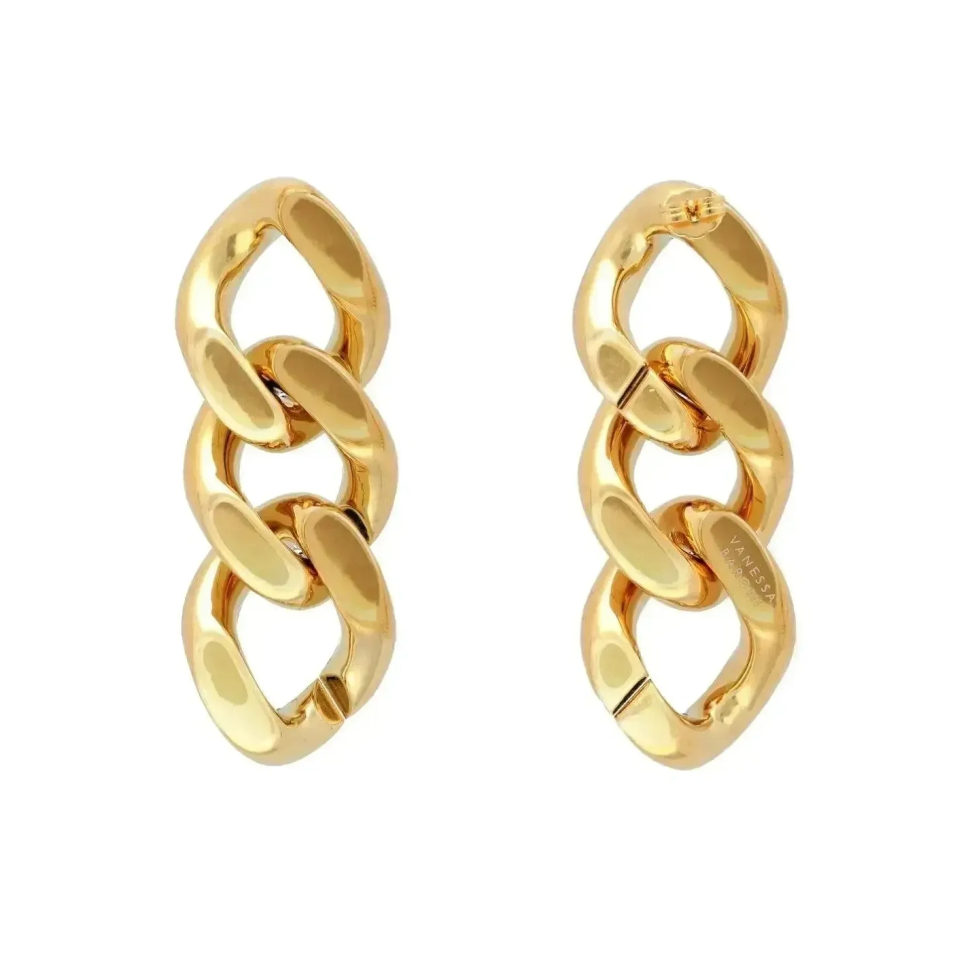 Vanessa Baroni Ohrringe|New Flat Chain Earring Gold