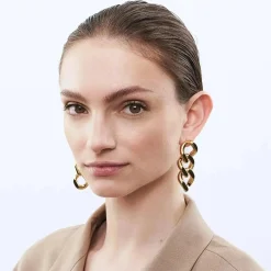 Vanessa Baroni Ohrringe|New Flat Chain Earring Gold