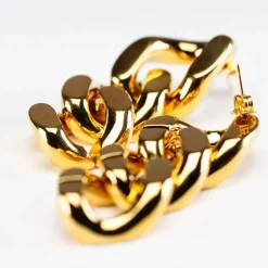 Vanessa Baroni Ohrringe|New Flat Chain Earring Gold