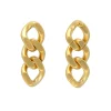 Vanessa Baroni Ohrringe|New Flat Chain Earring Gold Vintage