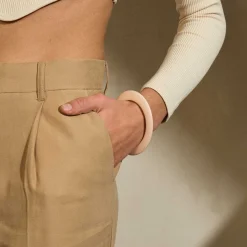 Vanessa Baroni Armbänder|Oval Bangle Matt Baby Rose