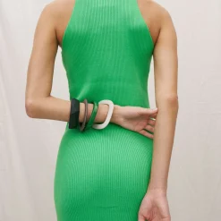 Vanessa Baroni Armbänder|Oval Bangle Matt Taupe