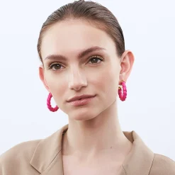 Vanessa Baroni Ohrringe|Rope Earring Fuchsia