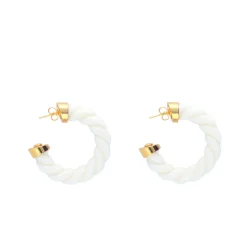 Vanessa Baroni Ohrringe|Rope Earring Off White