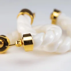 Vanessa Baroni Ohrringe|Rope Earring Off White