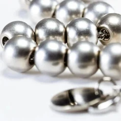 Vanessa Baroni Halsketten|Small Beads Necklace Short Silver Vintage