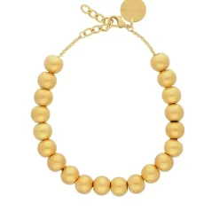 Vanessa Baroni Halsketten|Small Beads Necklace Short Gold Vintage