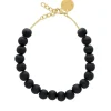 Vanessa Baroni Halsketten|Small Beads Necklace Short Matt Black