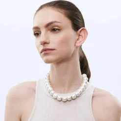 Vanessa Baroni Halsketten|Small Beads Necklace Short Pearl