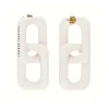 Vanessa Baroni Ohrringe|Squared Double Earring Small Off-White
