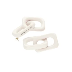 Vanessa Baroni Ohrringe|Squared Double Earring Small Off-White