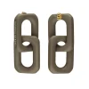 Vanessa Baroni Ohrringe|Squared Double Earring Small Olive