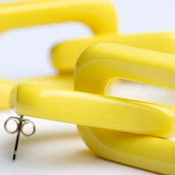 Vanessa Baroni Ohrringe|Squared Double Earring Small Yellow