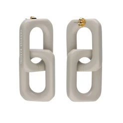 Vanessa Baroni Ohrringe|Squared Double Earring Small Grey