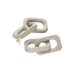 Vanessa Baroni Ohrringe|Squared Double Earring Small Grey