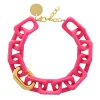 Vanessa Baroni Halsketten|Squared Necklace Short Pink