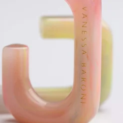 Vanessa Baroni Ohrringe|Squared Single Earring Large Neon Rainbow