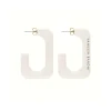Vanessa Baroni Ohrringe|Squared Single Earring Small Off-White