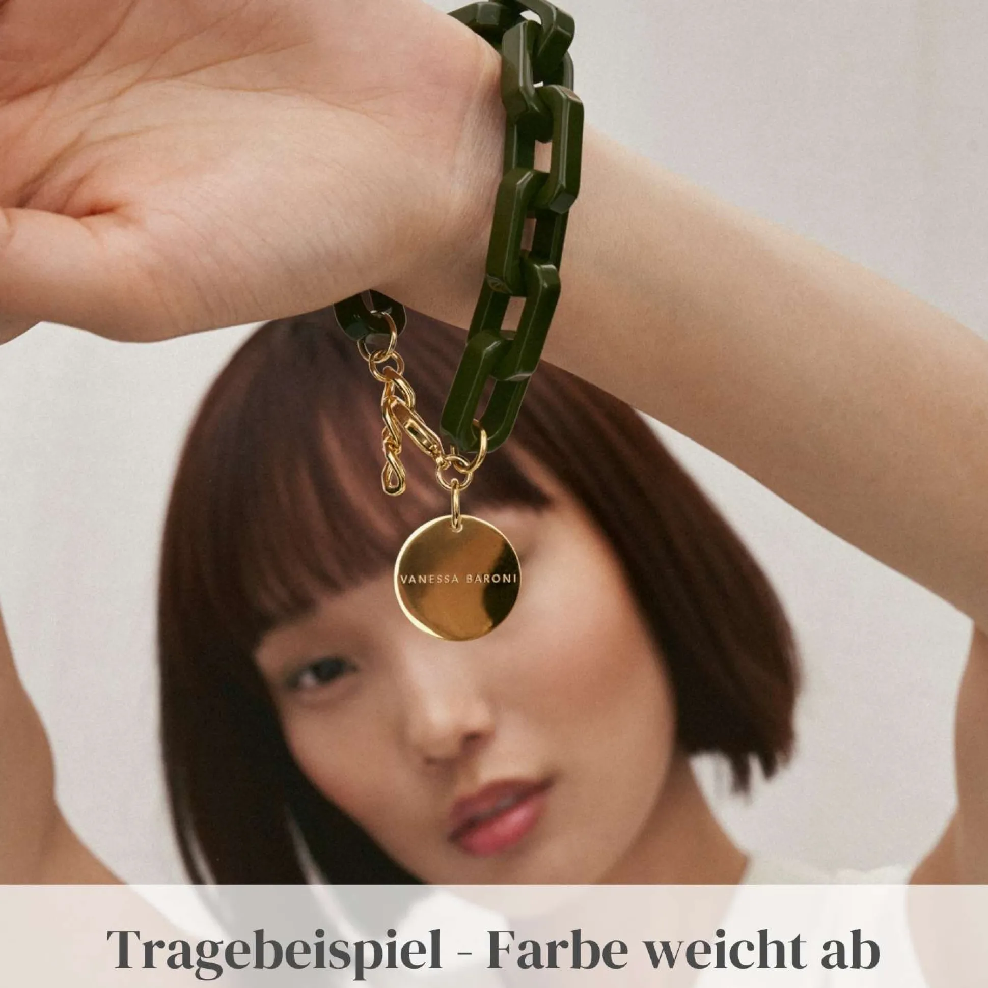 Vanessa Baroni Armbänder|Tank Bracelet Matt Pigeon Blue