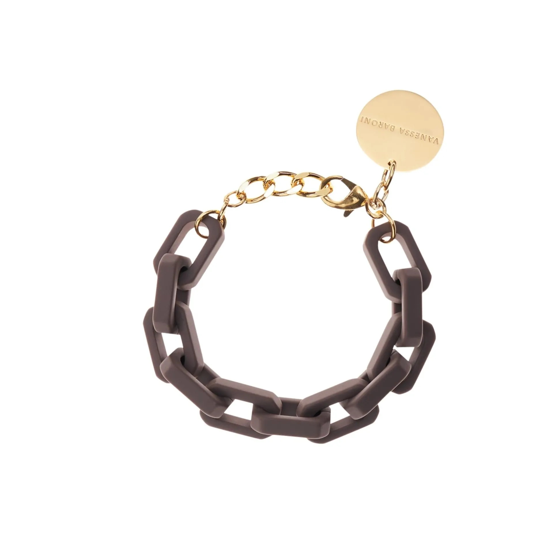 Vanessa Baroni Armbänder|Tank Bracelet Matt Taupe