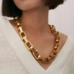 Vanessa Baroni Halsketten|Tank Necklace Gold Vintage