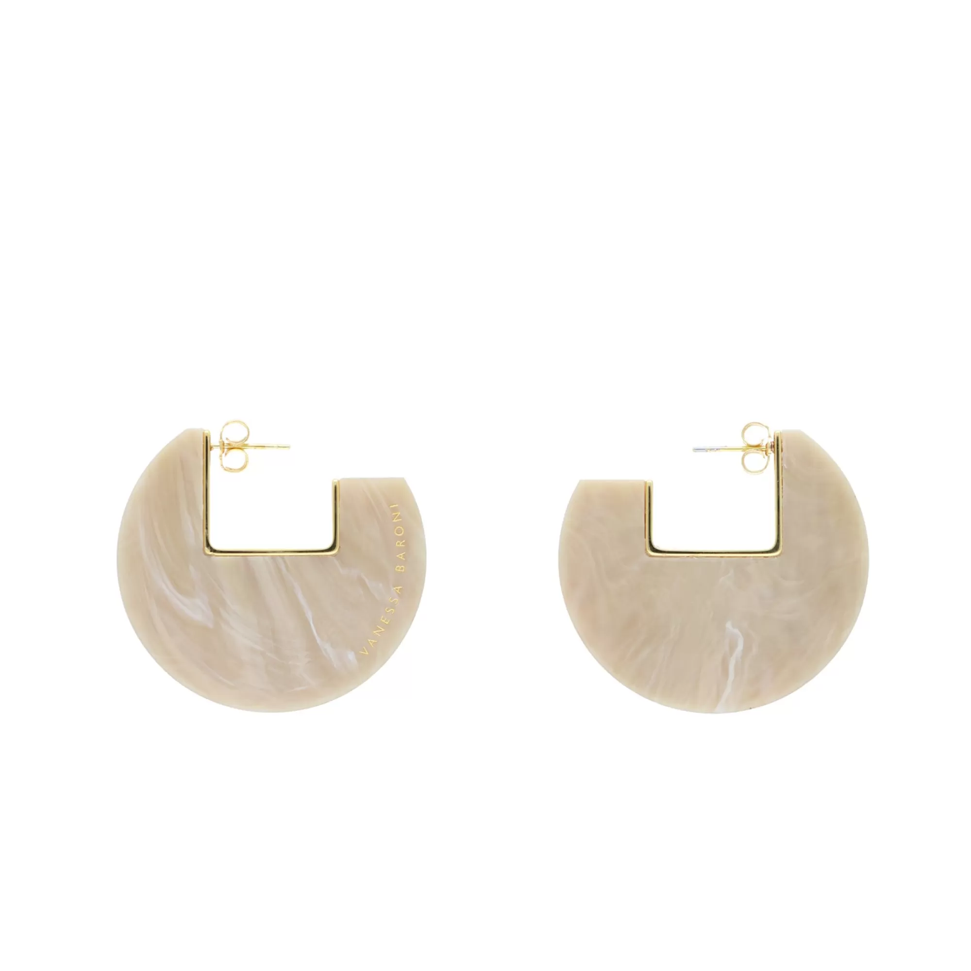 Flash Sale Vanessa Baroni Arch Earring Sand Marble