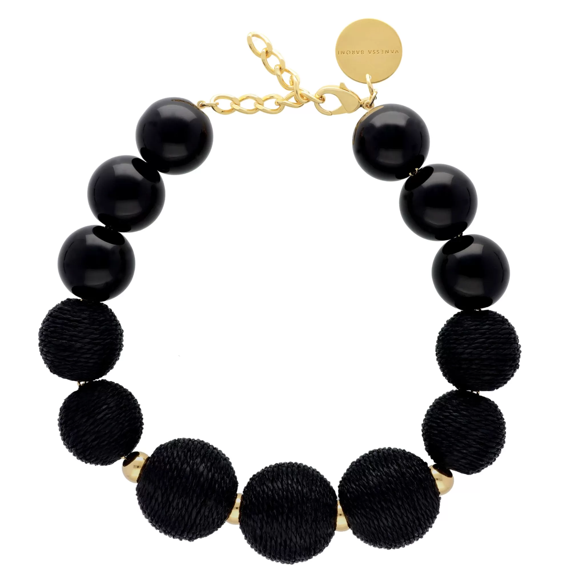 Store Vanessa Baroni Bast Necklace Black