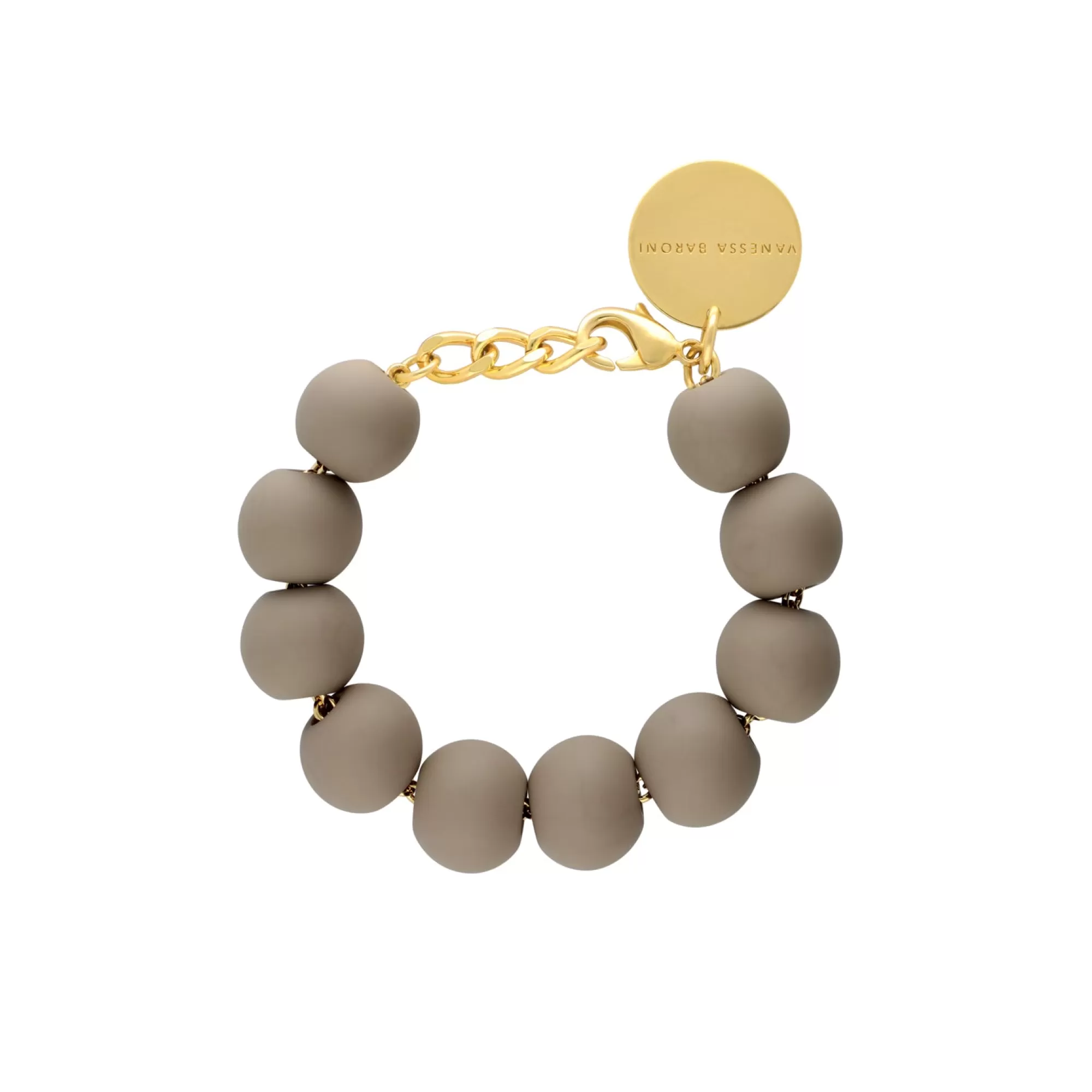 Sale Vanessa Baroni Beads Bracelet Matt Light Taupe