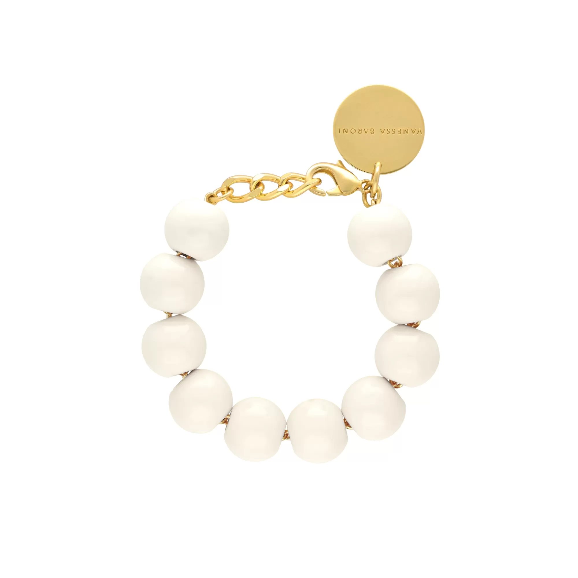 Best Sale Vanessa Baroni Beads Bracelet Off White