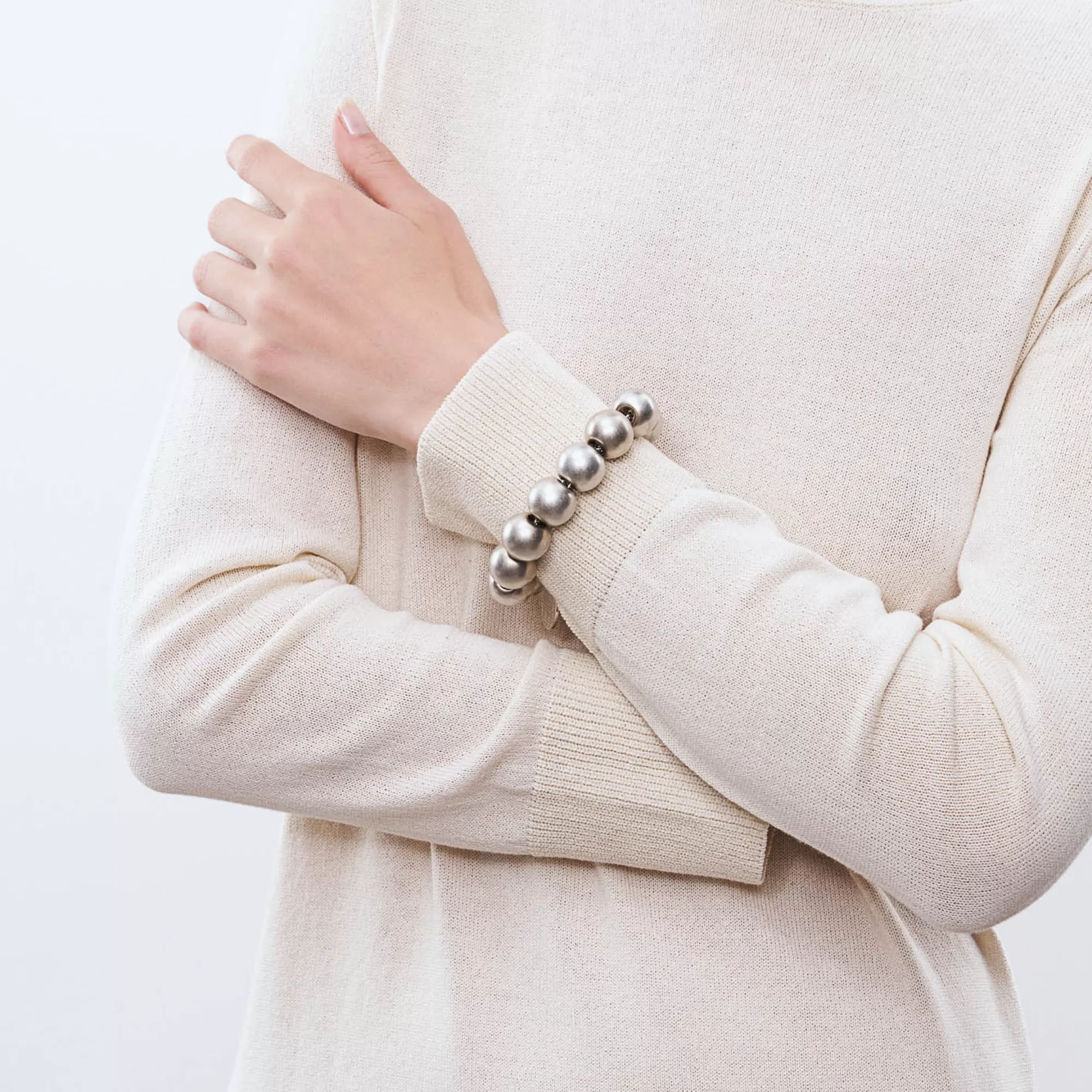 Best Vanessa Baroni Beads Bracelet Silver Vintage