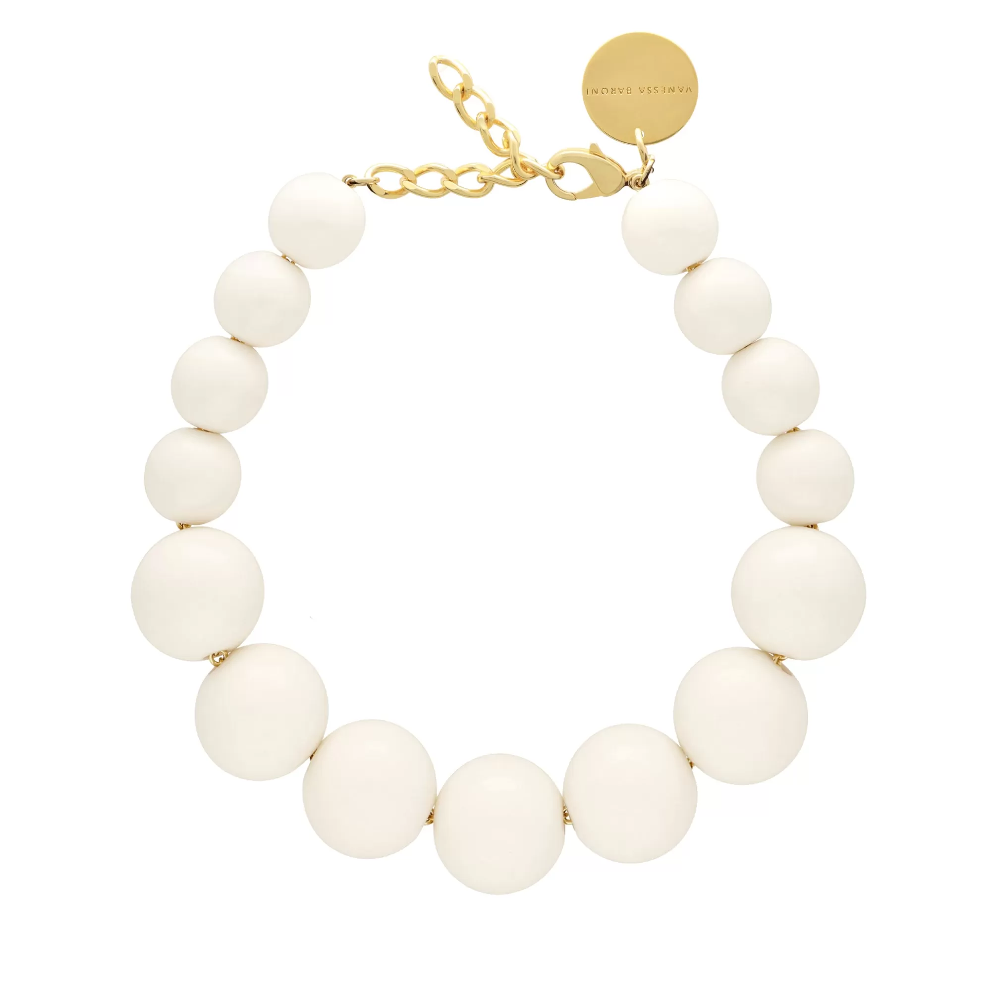 Cheap Vanessa Baroni Beads Necklace Off White