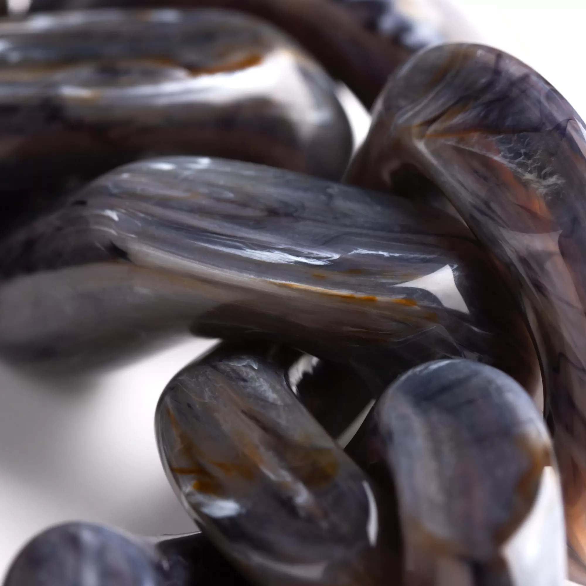 Online Vanessa Baroni Big Flat Chain Necklace Blue Multicolor