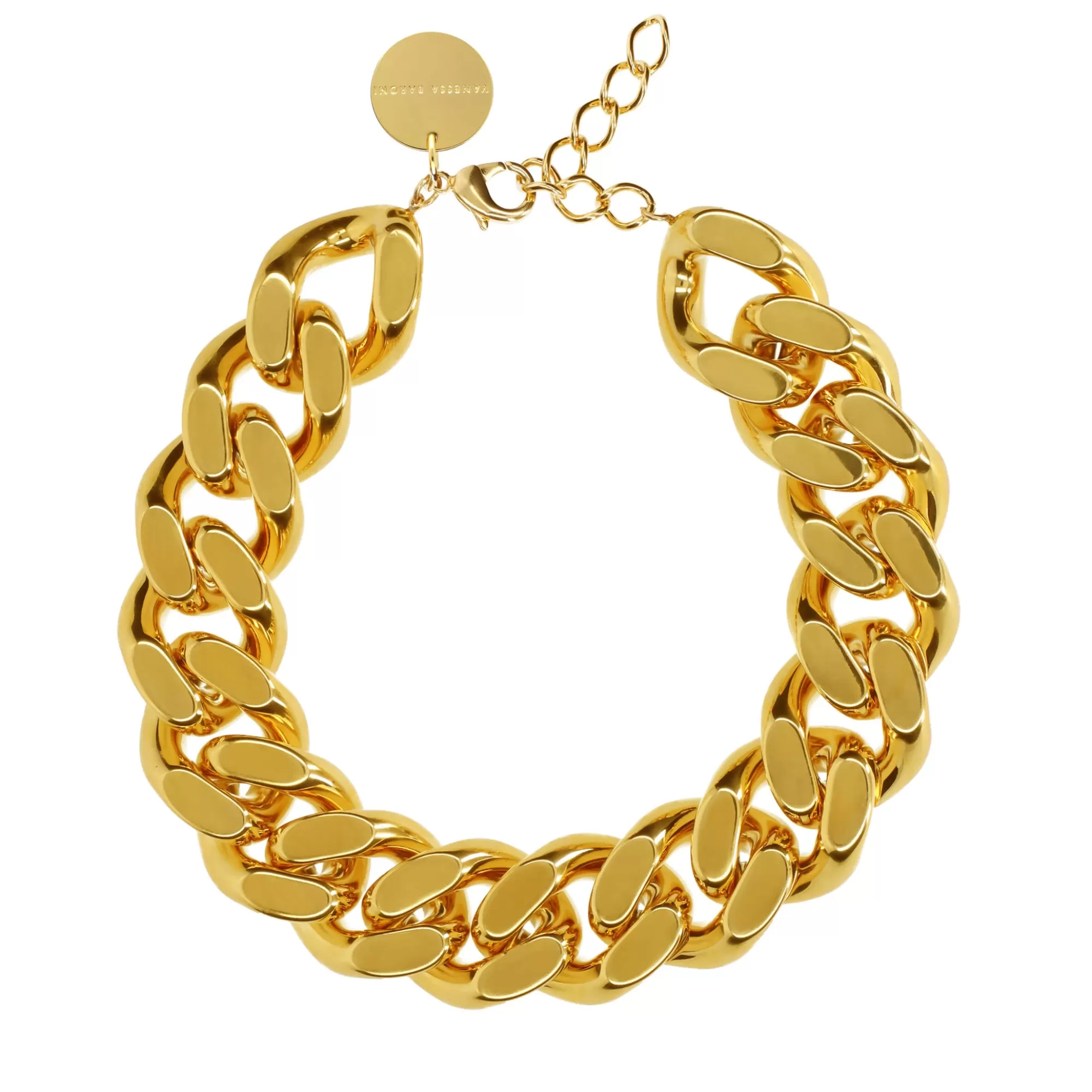 Clearance Vanessa Baroni Big Flat Chain Necklace Gold