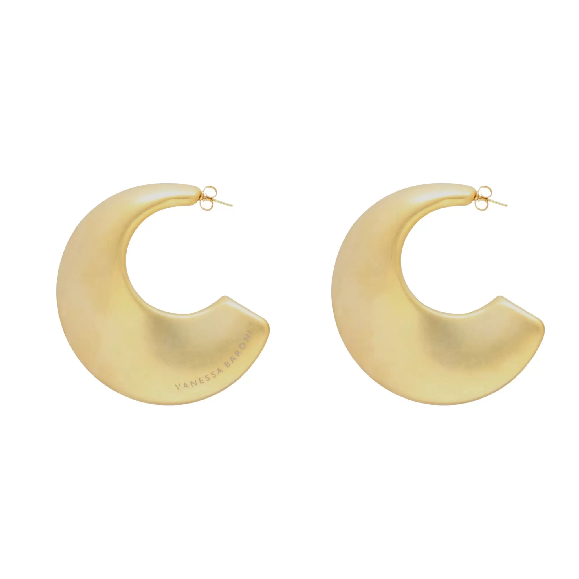 Shop Vanessa Baroni Big Moon Earring Gold Vintage
