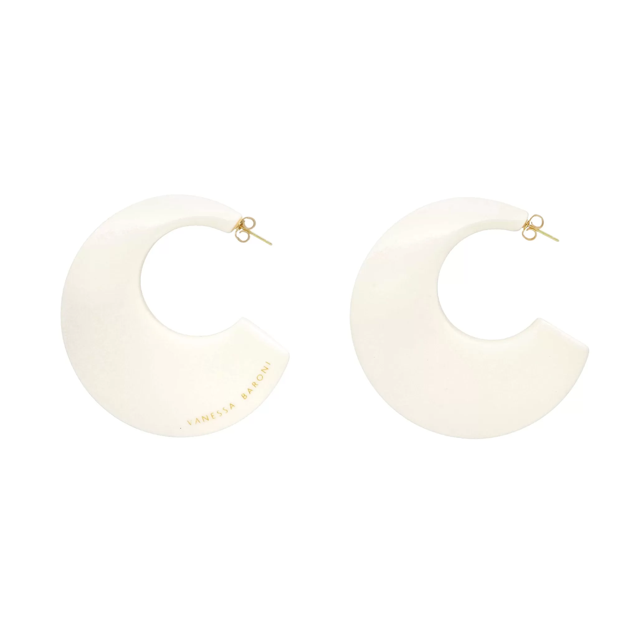 Flash Sale Vanessa Baroni Big Moon Earring Matt Off White