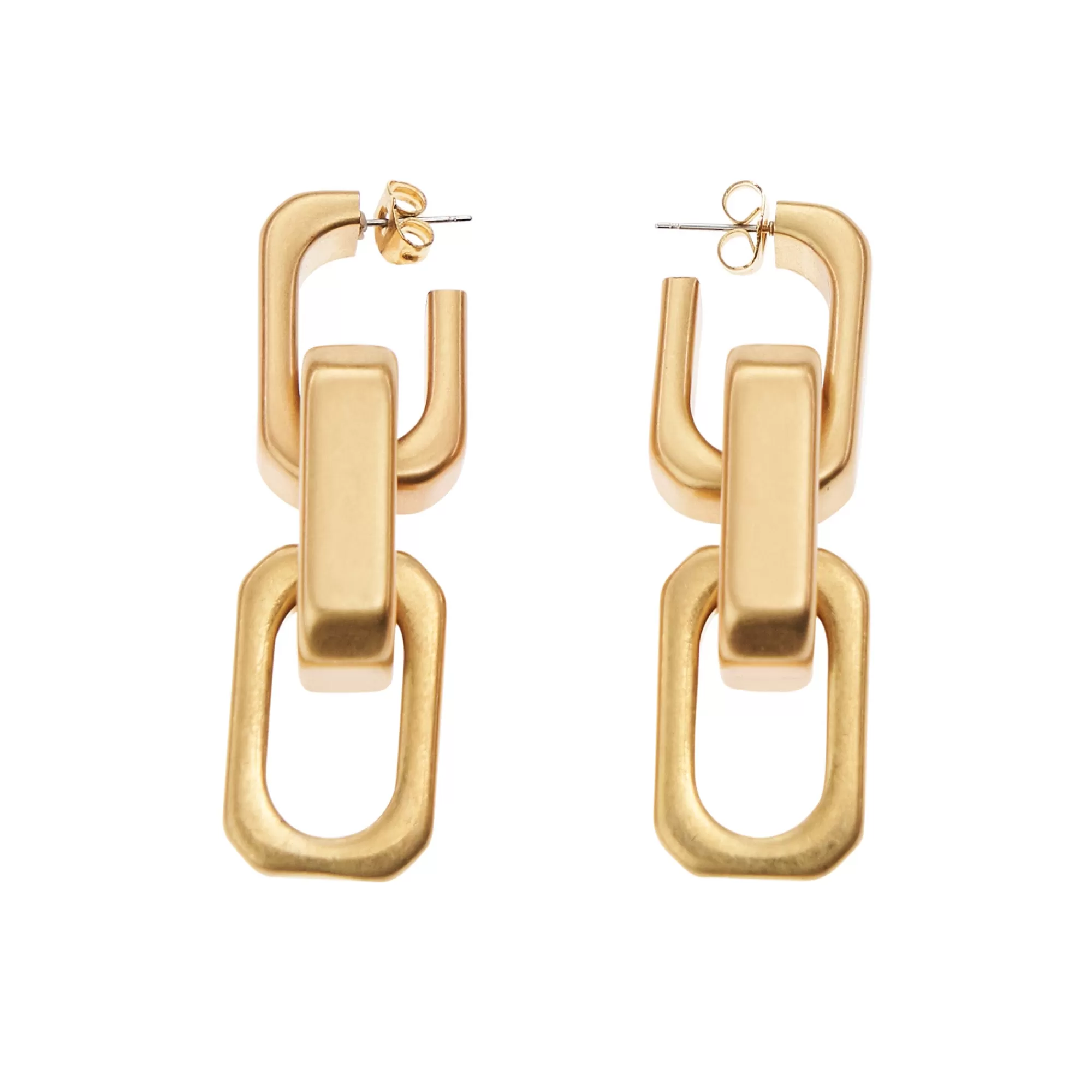 Fashion Vanessa Baroni Big Tank Earring Gold Vintage