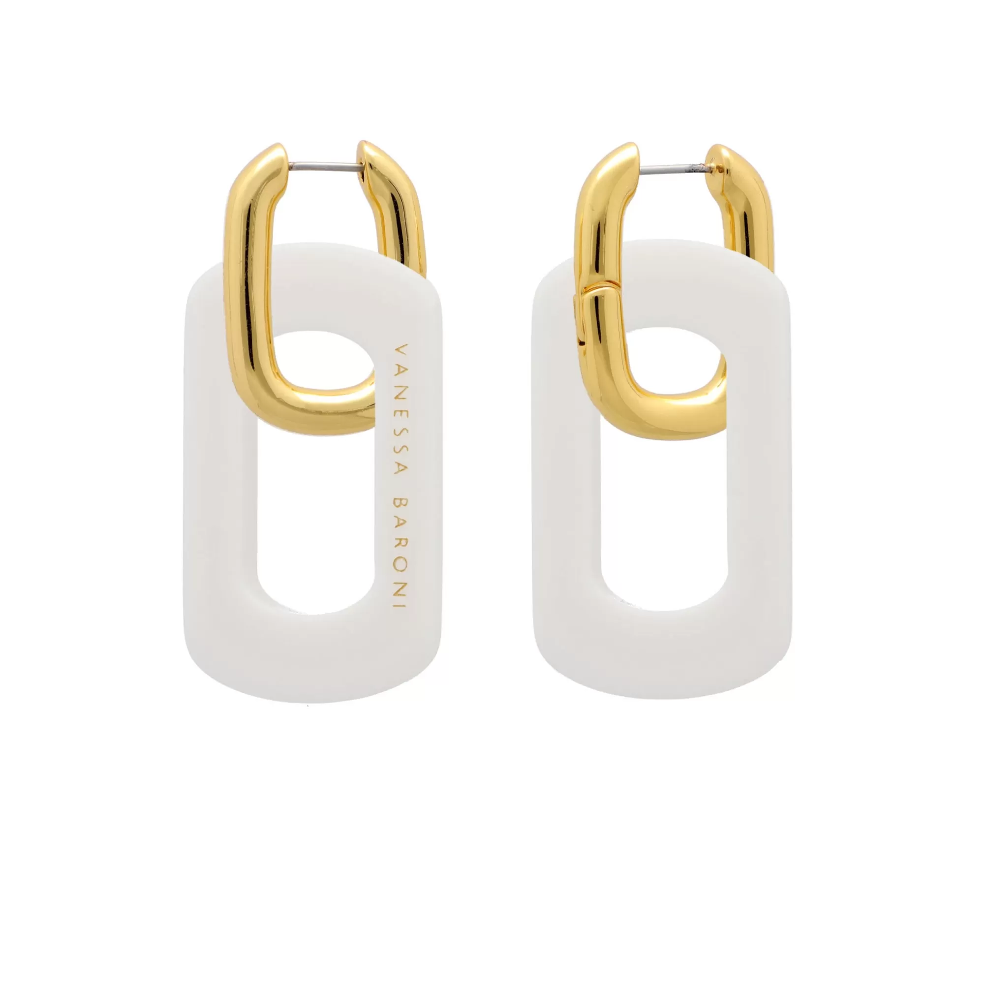 Cheap Vanessa Baroni Edge With Gold Earring Off White