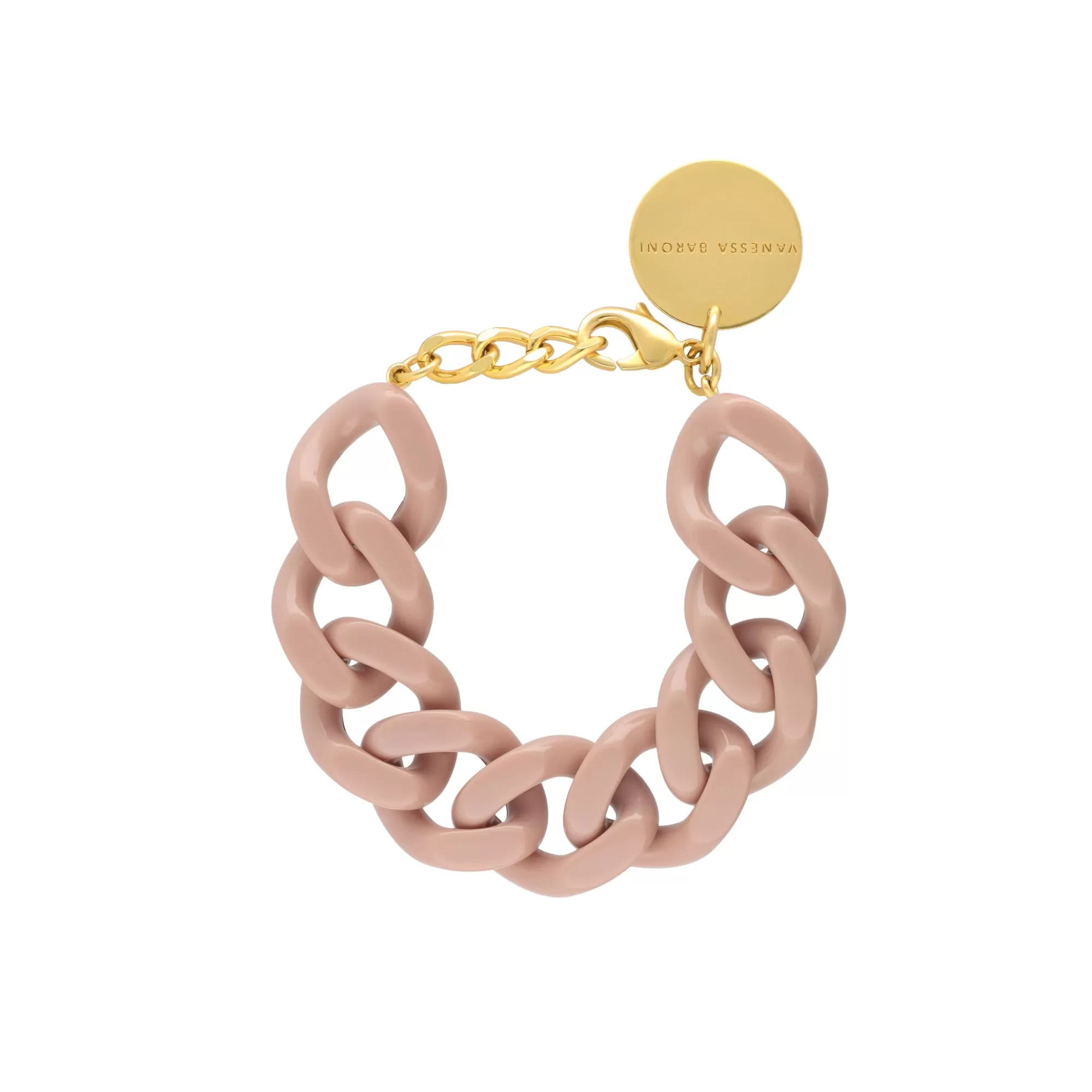 Discount Vanessa Baroni Flat Chain Bracelet Baby Rose