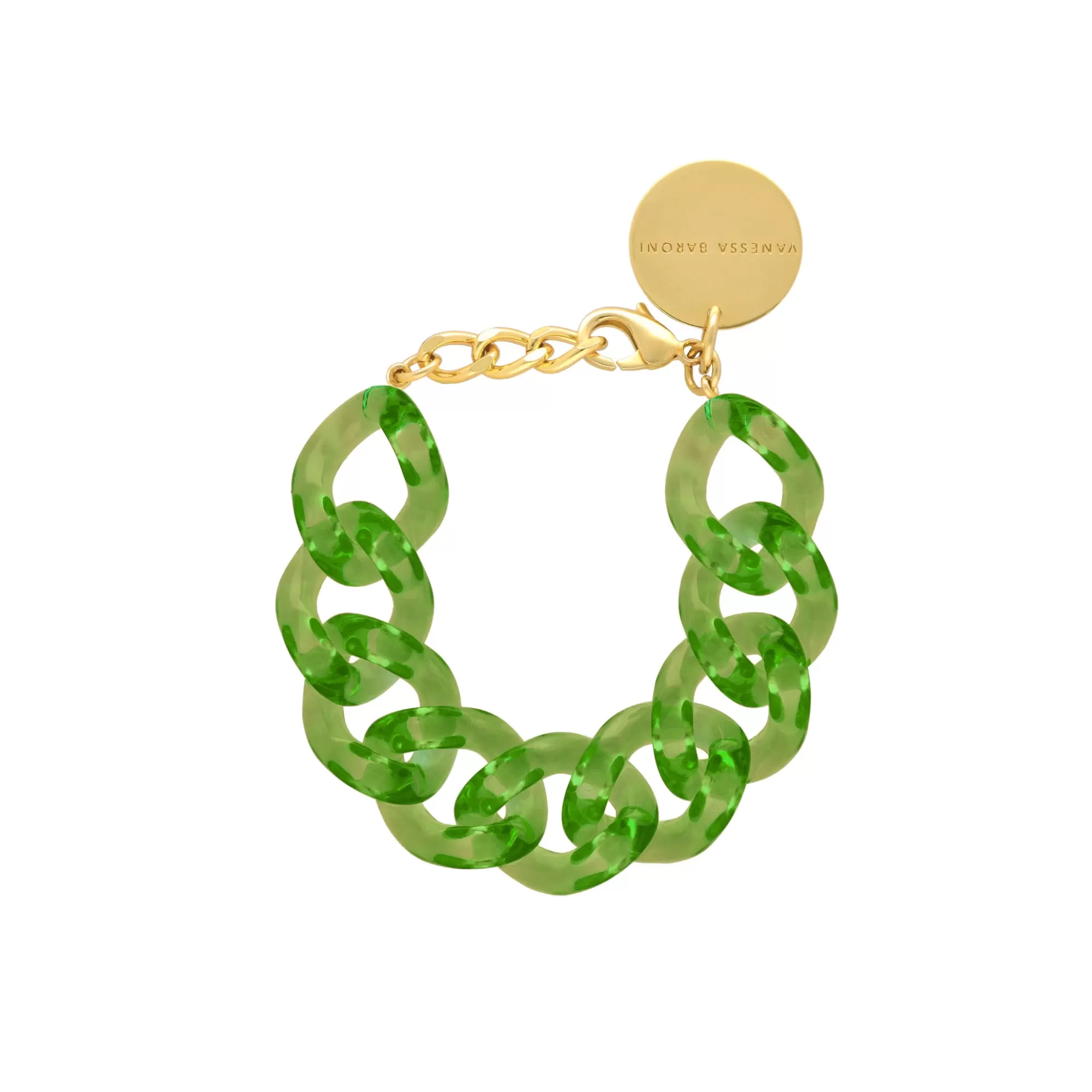 Discount Vanessa Baroni Flat Chain Bracelet Clear Green