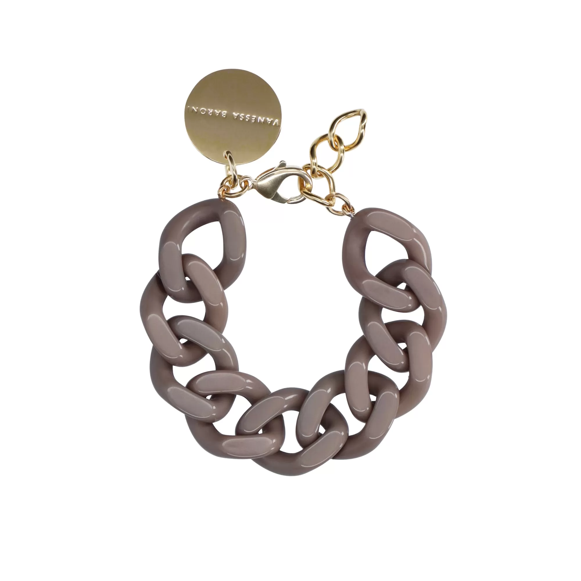 Sale Vanessa Baroni Flat Chain Bracelet Dark Taupe