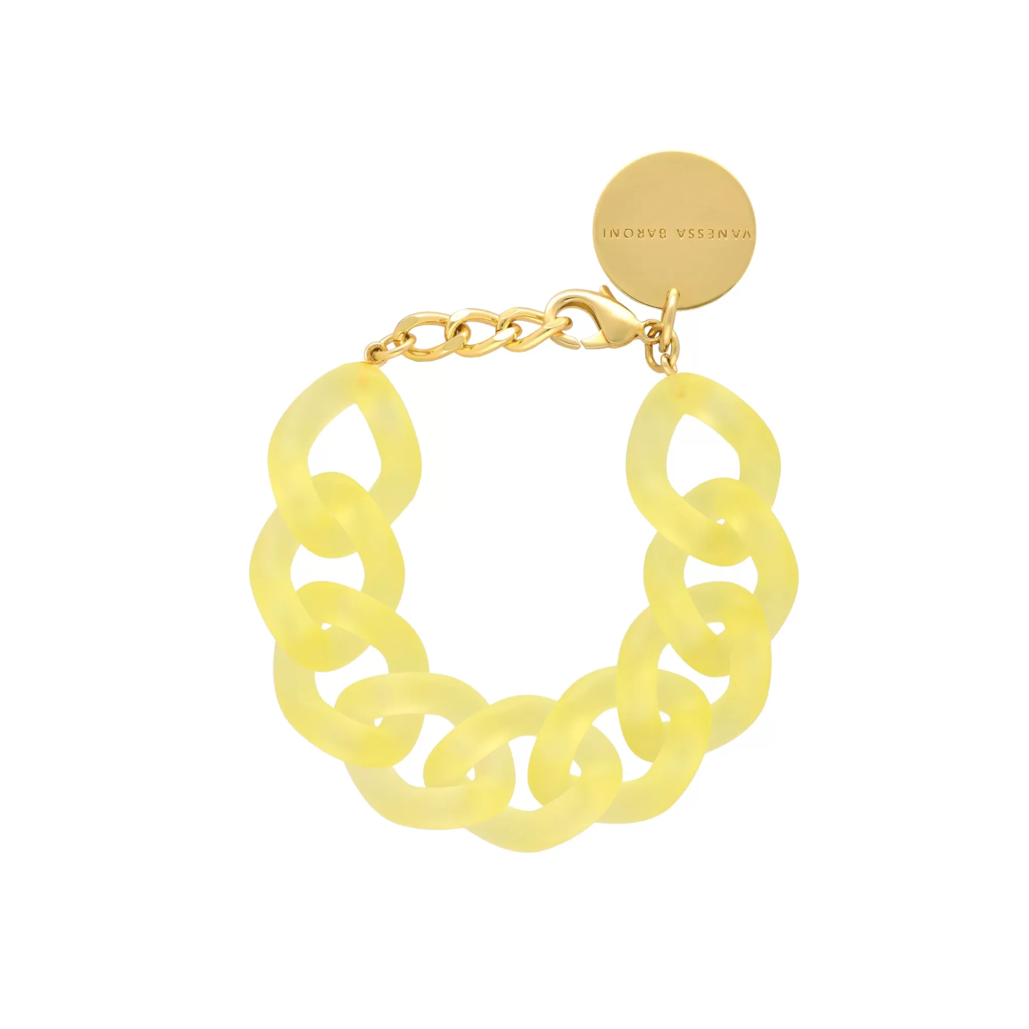 Sale Vanessa Baroni Flat Chain Bracelet Iced Yellow