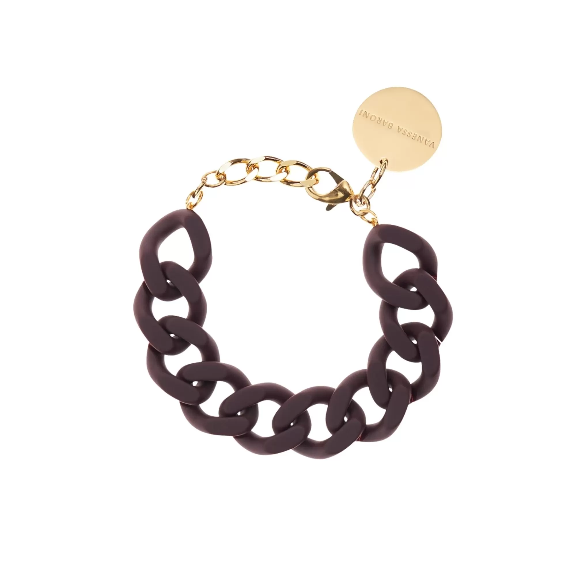 Store Vanessa Baroni Flat Chain Bracelet Matt Aubergine