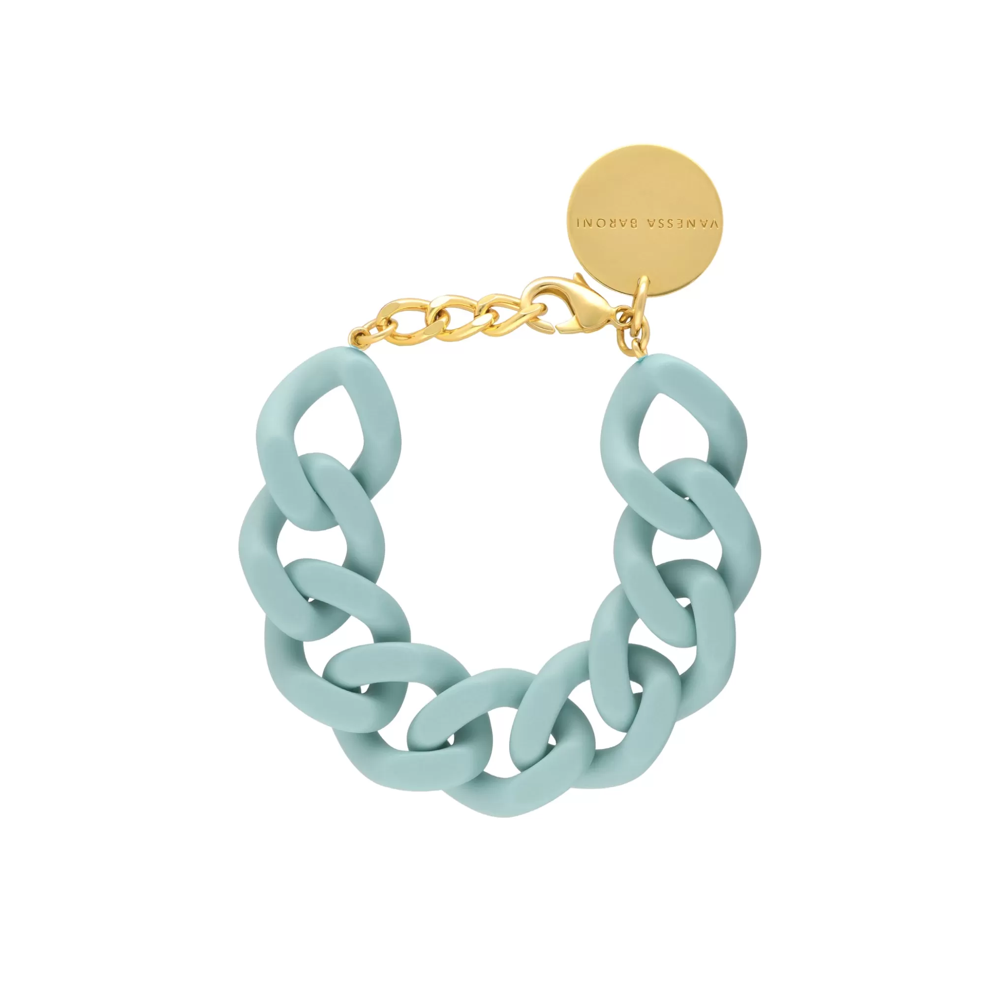 Store Vanessa Baroni Flat Chain Bracelet Matt Baby Blue